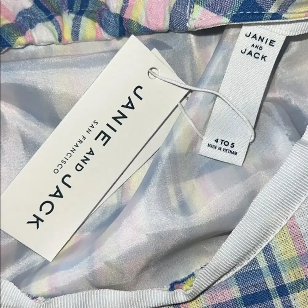 Janie and Jack Plaid Newsboy Cap, 4-5 Yrs - NWT